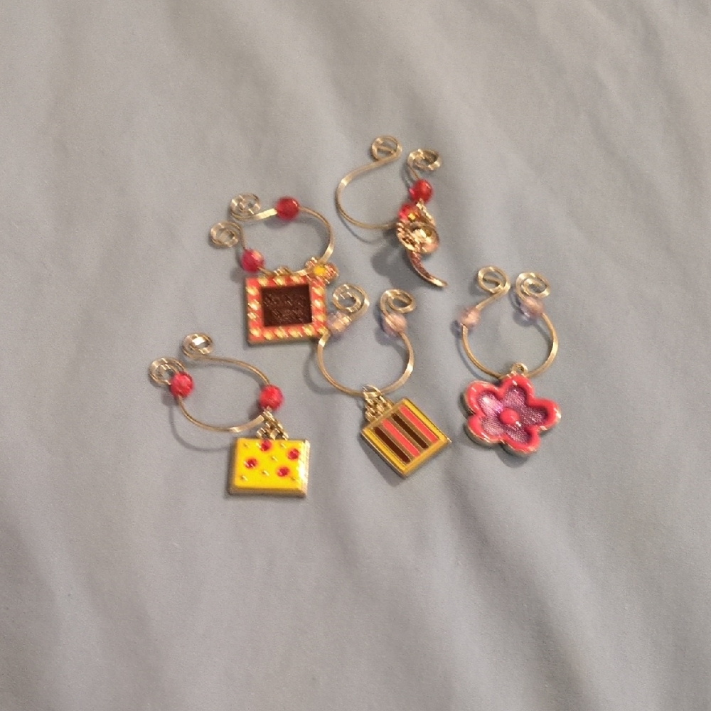 Colorful Wine Glass Charms Set